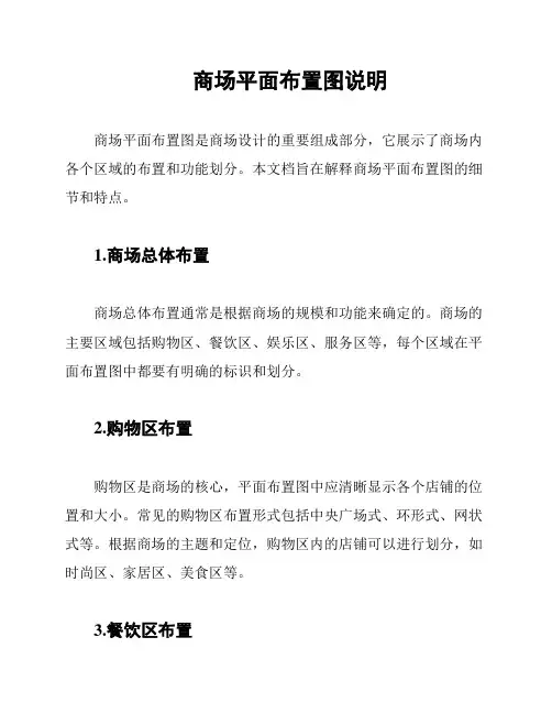 商场平面布置图说明