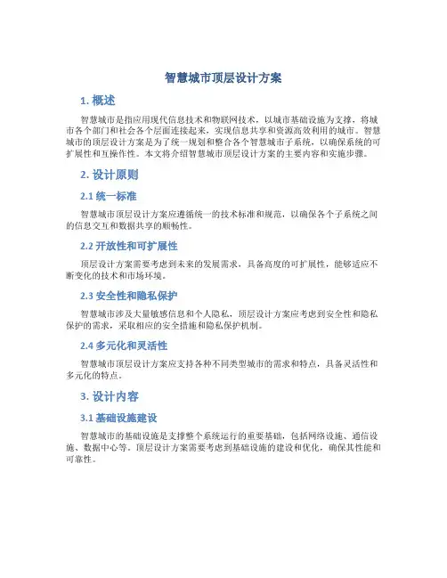 智慧城市顶层设计方案