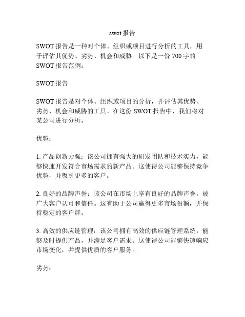 swot报告
