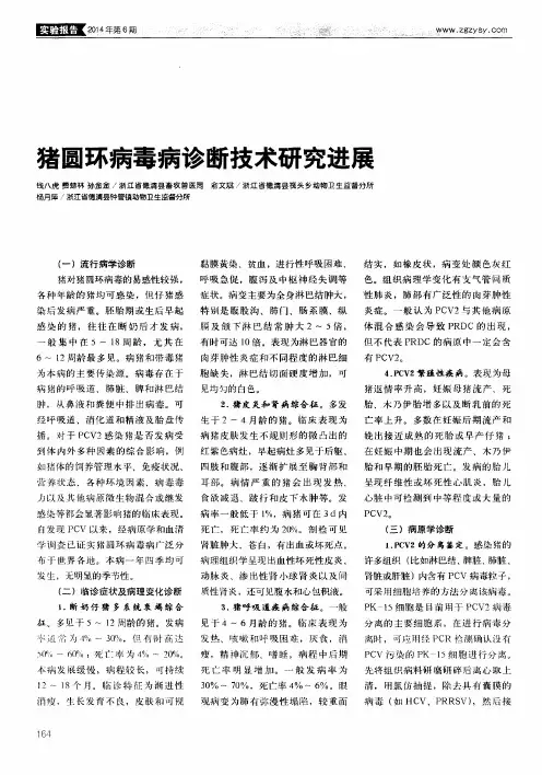 猪圆环病毒病诊断技术研究进展