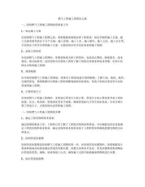 燃气工程施工简图怎么画