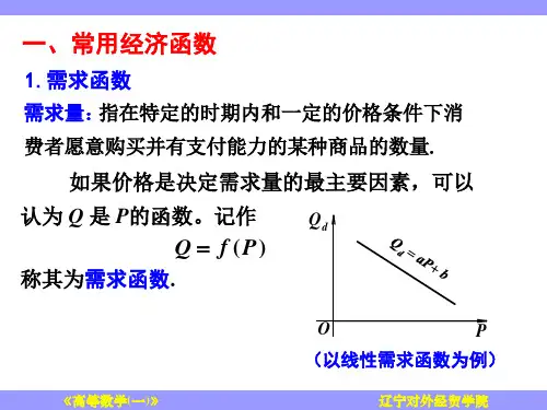 常用经济函数