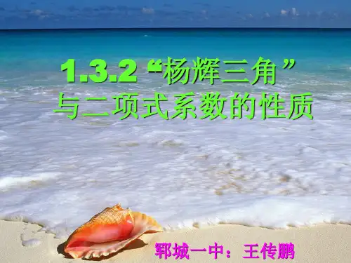 1.3.2“杨辉三角”与二项式系数的性质说课课件