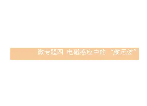 (浙江专用)高考物理大二轮复习微专题4电磁感应中的“微元法”课件