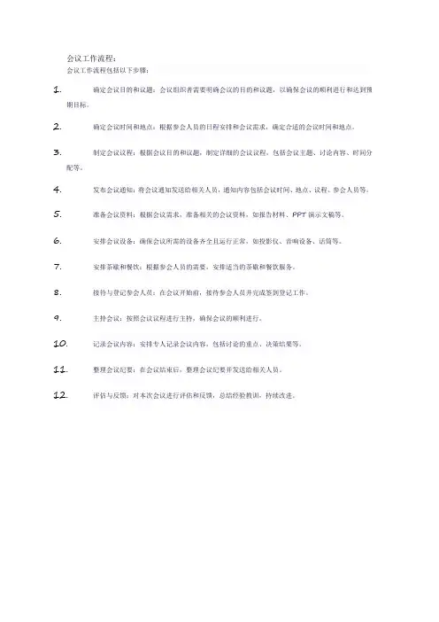 会议工作流程