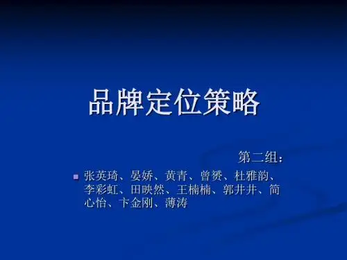品牌定位策略