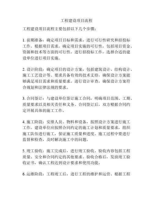 工程建设项目流程