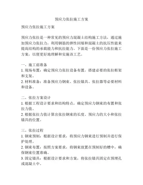 预应力张拉施工方案