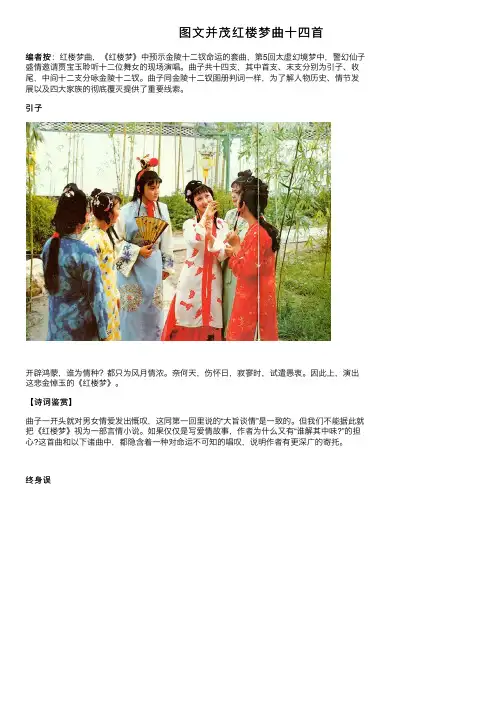 图文并茂红楼梦曲十四首