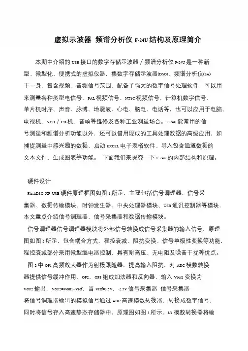 虚拟示波器 频谱分析仪F-24U结构及原理简介