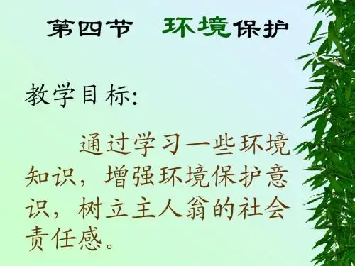 高一化学最新课件-环境保护 精品