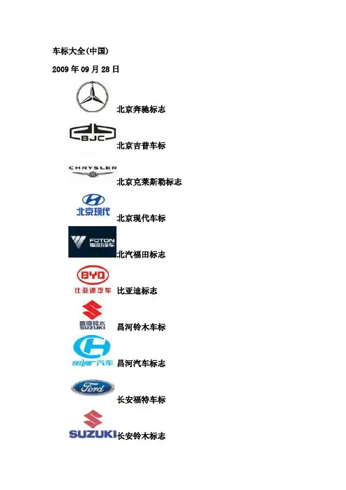 汽车车标大全