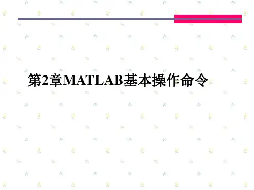 MATLAB基本操作命令
