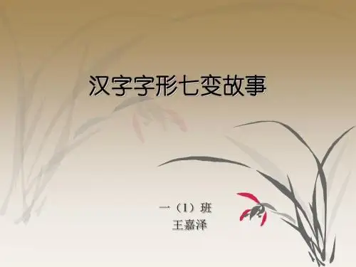 汉字的演变故事  王嘉泽