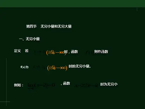 无穷小量和无穷大量wuqiongdahewuqiongxia