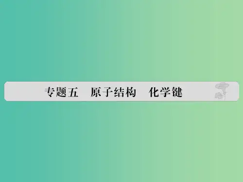 高考化学 专题五 原子结构 化学键课件