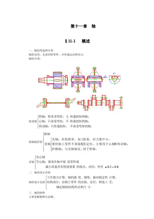 轴的用途和分类