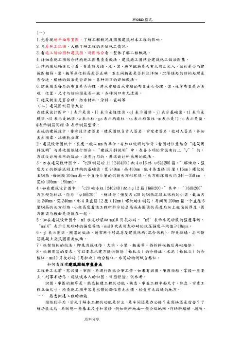如何快速学会看施工图