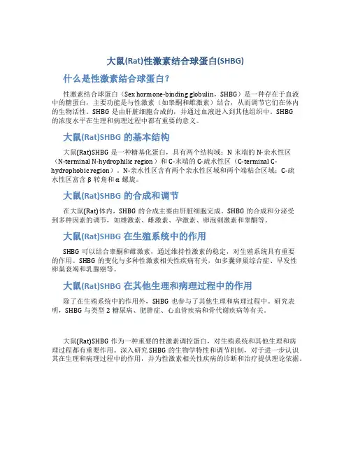 大鼠(Rat)性激素结合球蛋白(SHBG)-NEWA