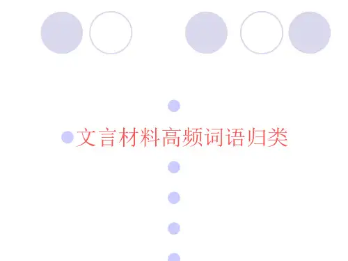 高考复习文言材料高频词语归类PPT精品课件