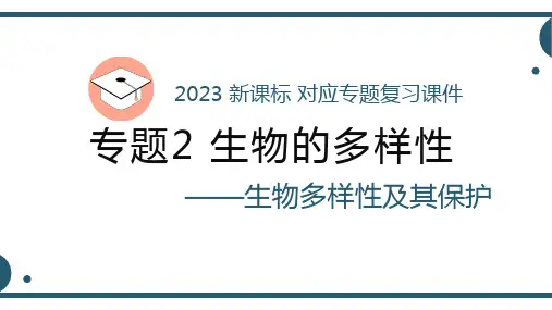 生物的多样性之多样性及其保护-2023年中考生物新课标一轮复习课件