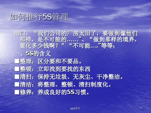 如何推行5S管理  ppt课件