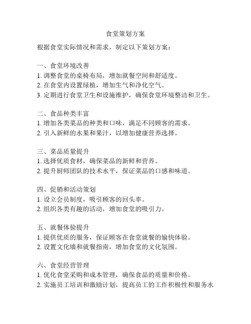 食堂策划方案