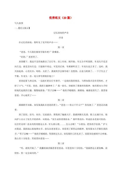 2018年中考语文试题研究优秀作文选编