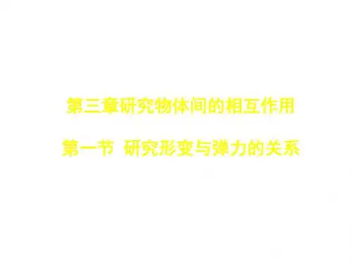 高一物理探究形变与弹力的关系1(2019年8月整理)