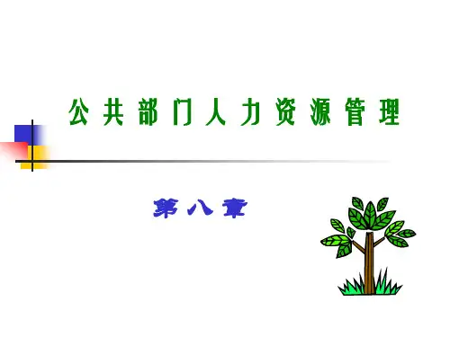 公共部门人力资源管理第八章