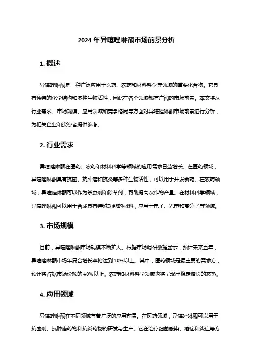 2024年异噻唑啉酮市场前景分析