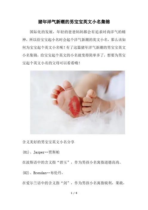 洋气新潮的男宝宝英文小名集锦