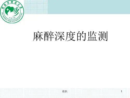 麻醉深度的监测[新版].ppt