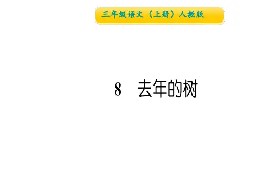 三年级上册语文习题精品课件-8 去年的树∣人教部编版 (12页PPT)
