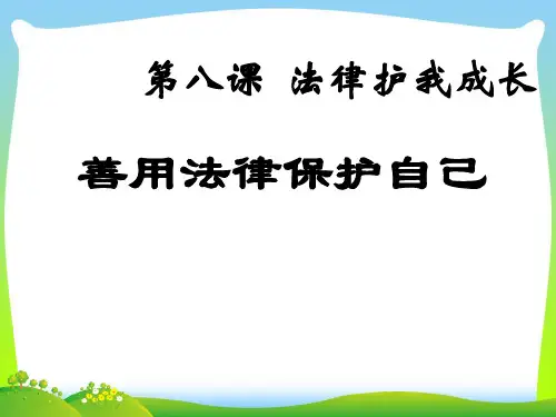 善用法律保护自己-课件