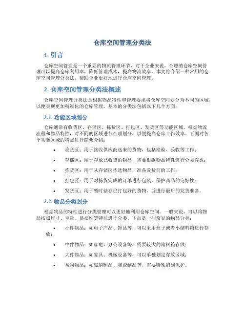 仓库空间管理分类法