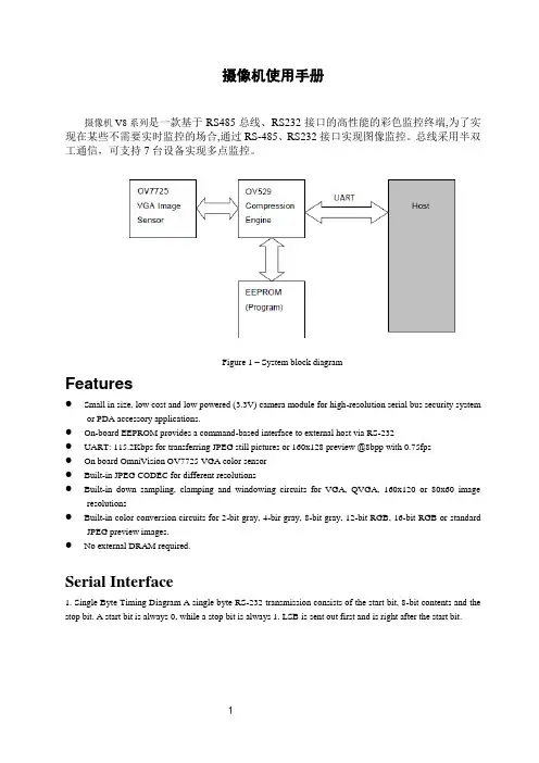 串口摄像机通信协议