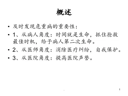急危重症的识别与处理PPT课件