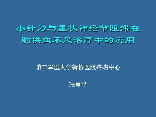 小针刀与星状神经节阻滞在脑供血不足治疗中的应用全解