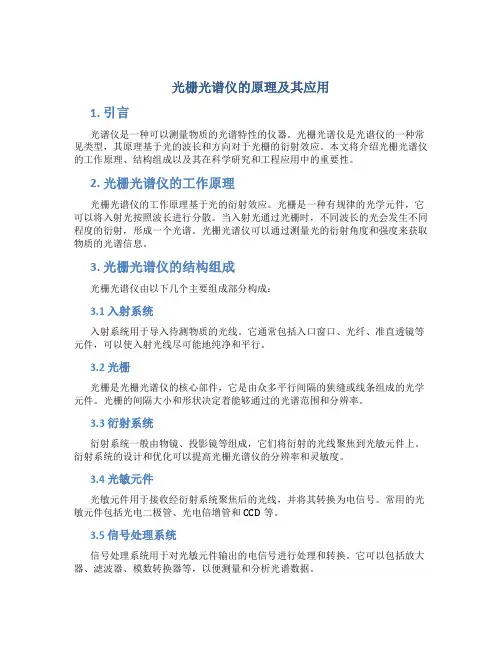 光栅光谱仪的原理及其应用