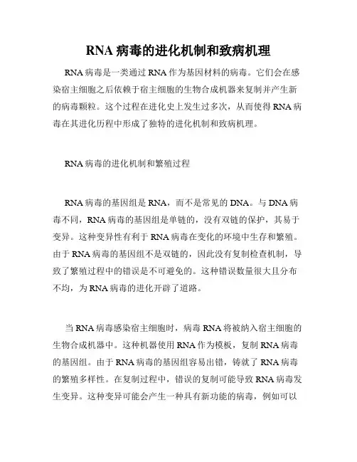 RNA病毒的进化机制和致病机理
