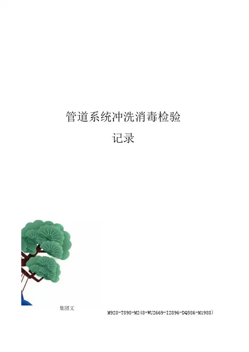 管道系统冲洗消毒检验记录