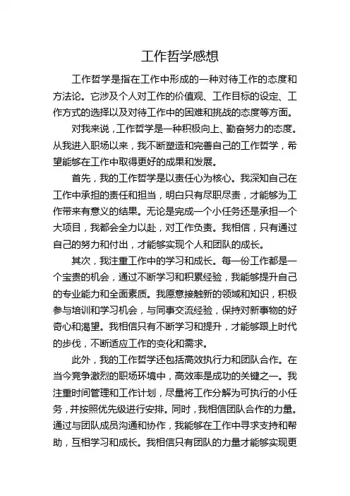 工作哲学感想