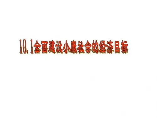 高一政治全面建设小康社会的经济目标2(1)