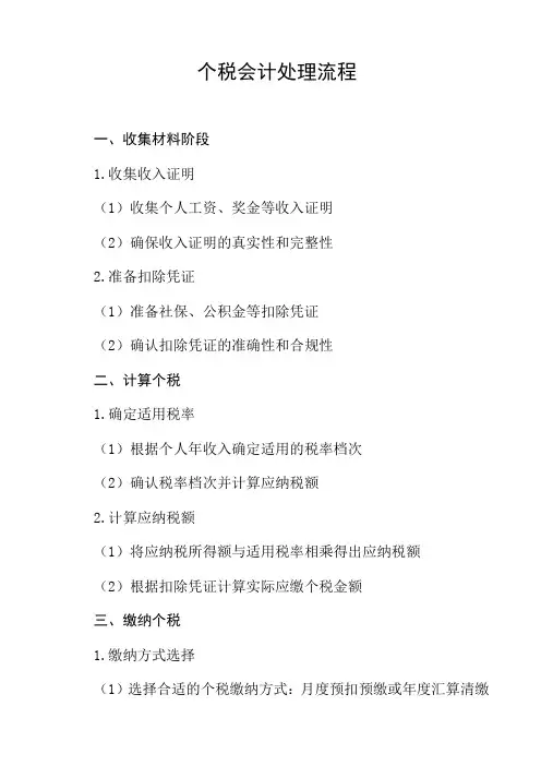 个税会计处理流程
