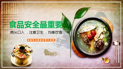 食品安全重要宣传讲课PPT课件