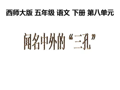 西南师大版五年级语文下册《八单元  32 闻名中外的“三孔”》课件_27