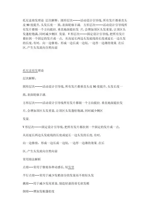 托尼盖剪发理论技术知识学习