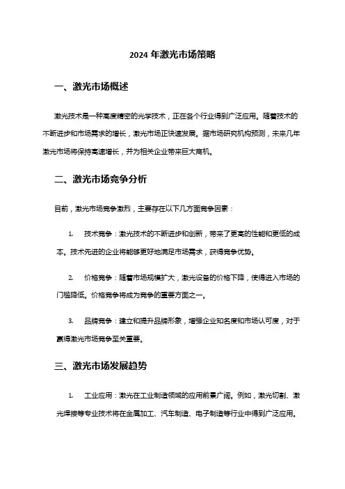 2024年激光市场策略