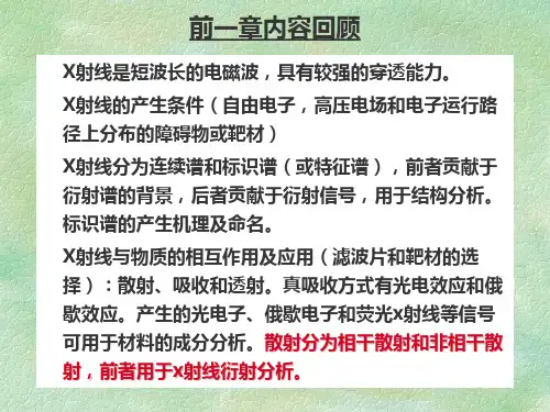 第三章 X射线衍射原理